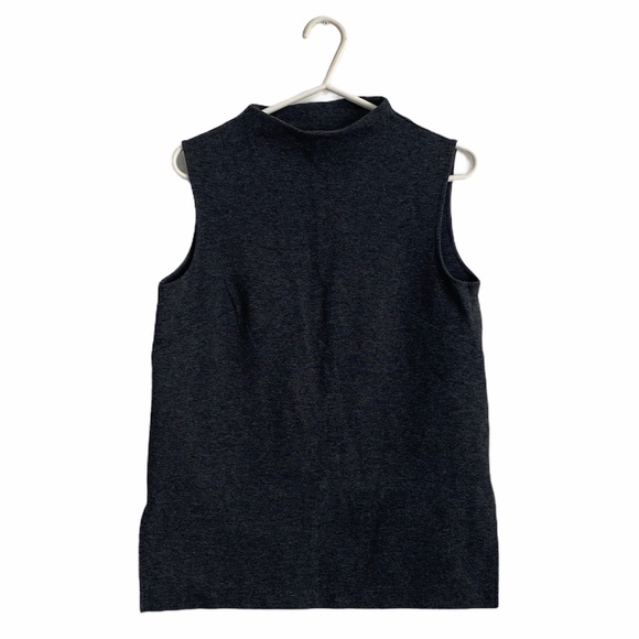 H&M Mock Side Slit Long Gray Tunic Top Size M - Picture 6 of 6